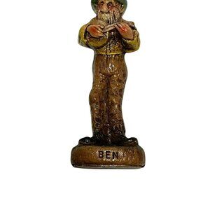 Vintage Syroco Hillbilly Band Member 4.5” Banjo Ben green hat